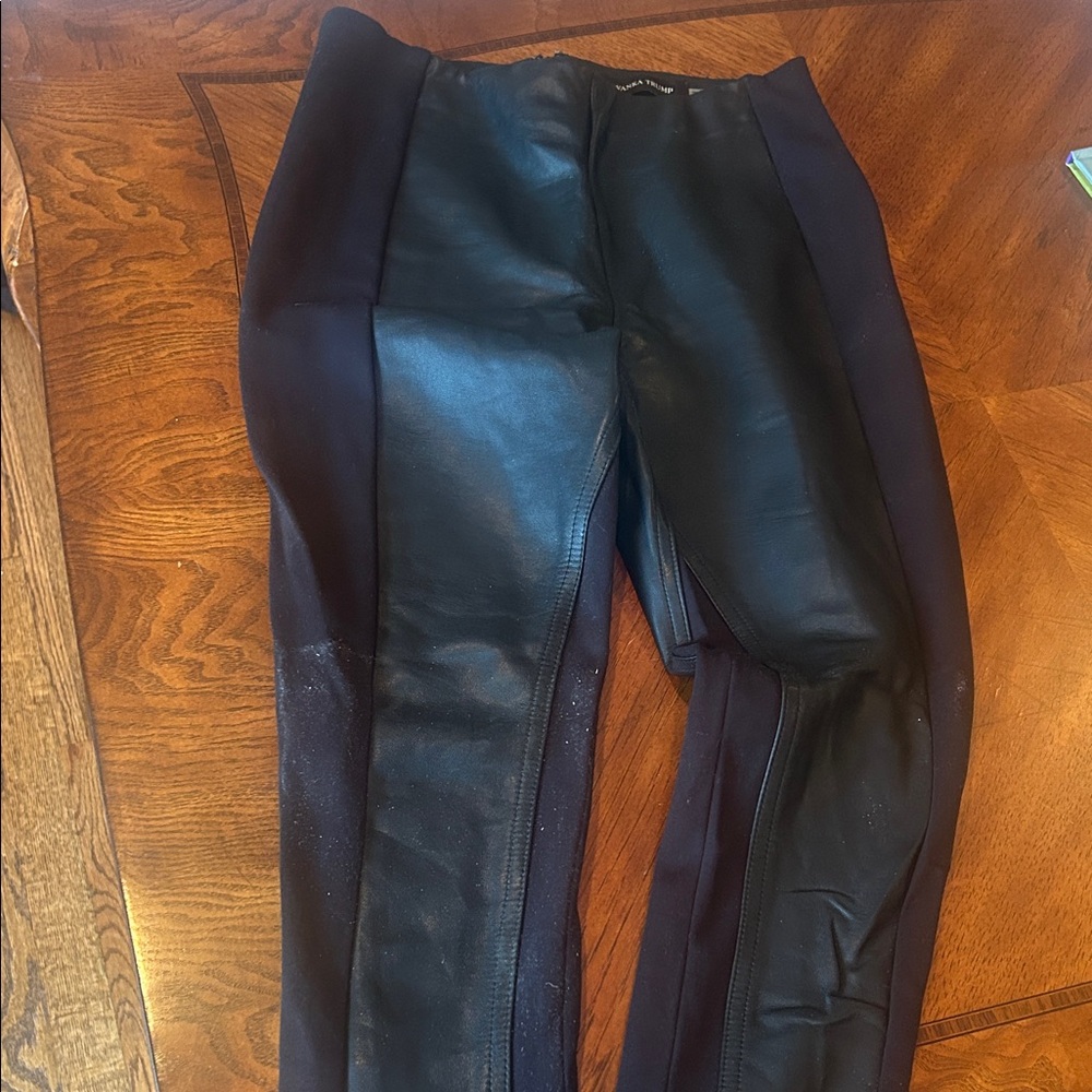 Ivanka Trump Black leather Leggings